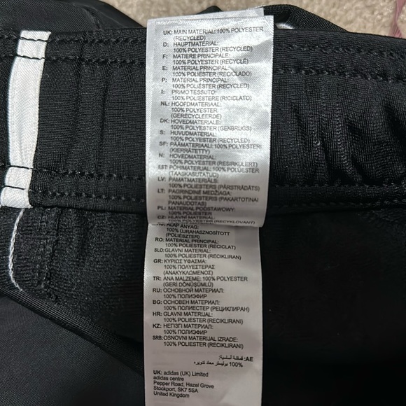 Adidas black & white 3 stripe track suit M/L - Picture 13 of 15